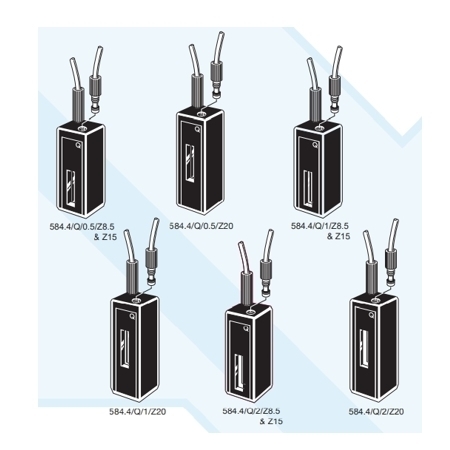 Type 584.4 Flow cells. Dissolution. Short path length, long aperture