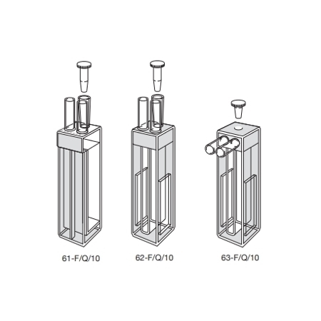 Type 61-F, 62-F, 63-F. Water-jacketed Fluorimeter cells