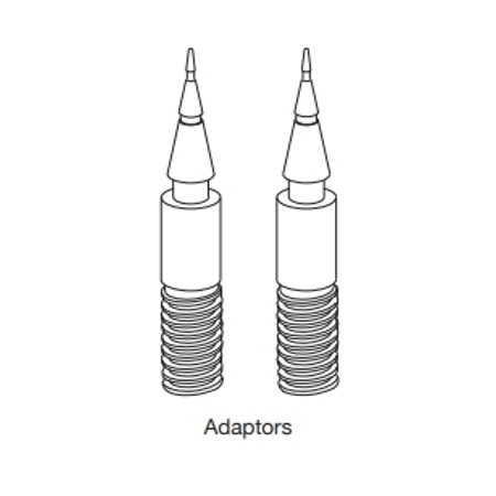 Universal adaptors, screw fitting to flexible tubing