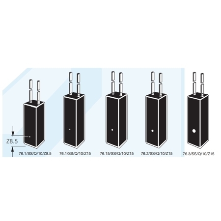 Type 76. Flow cells HPLC, round aperture with stainless steel tubes