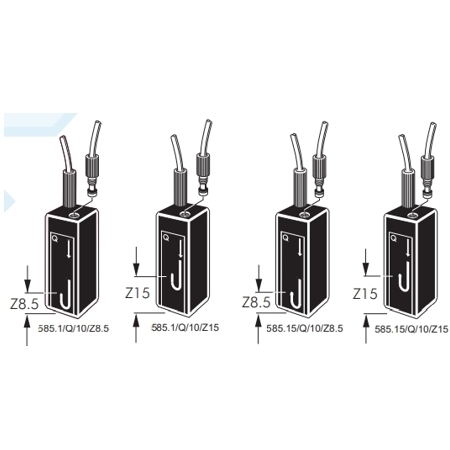 Type 585.1, 585.15 Flow cells. Ultra-micro, round aperture