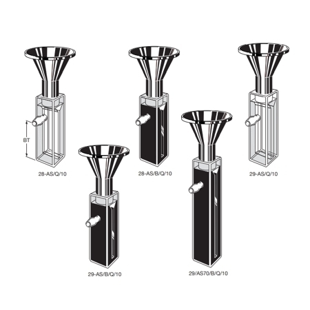 Type 28-AS. Micro, suction outlet Type 29-AS. Semi-micro, suction outlet